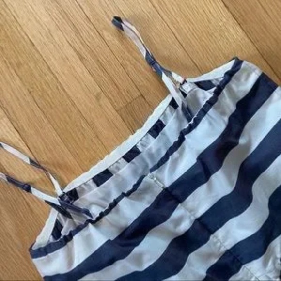 Outback Red Nautical Strapless Chevron Stripe Navy & White Dress Size S - Picture 6 of 10